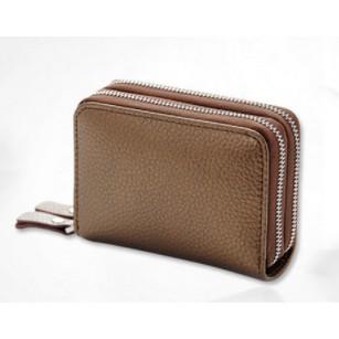 真皮女款雙層零錢卡包-細節圖4