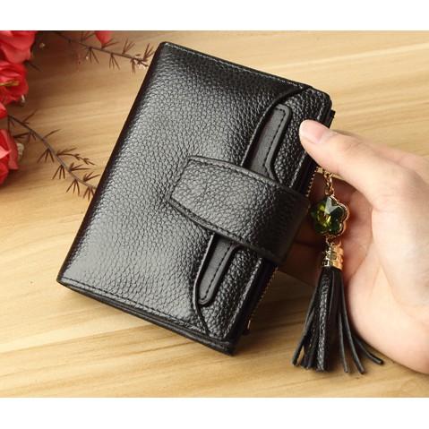 多卡位大容量真皮流蘇女短錢包-細節圖7
