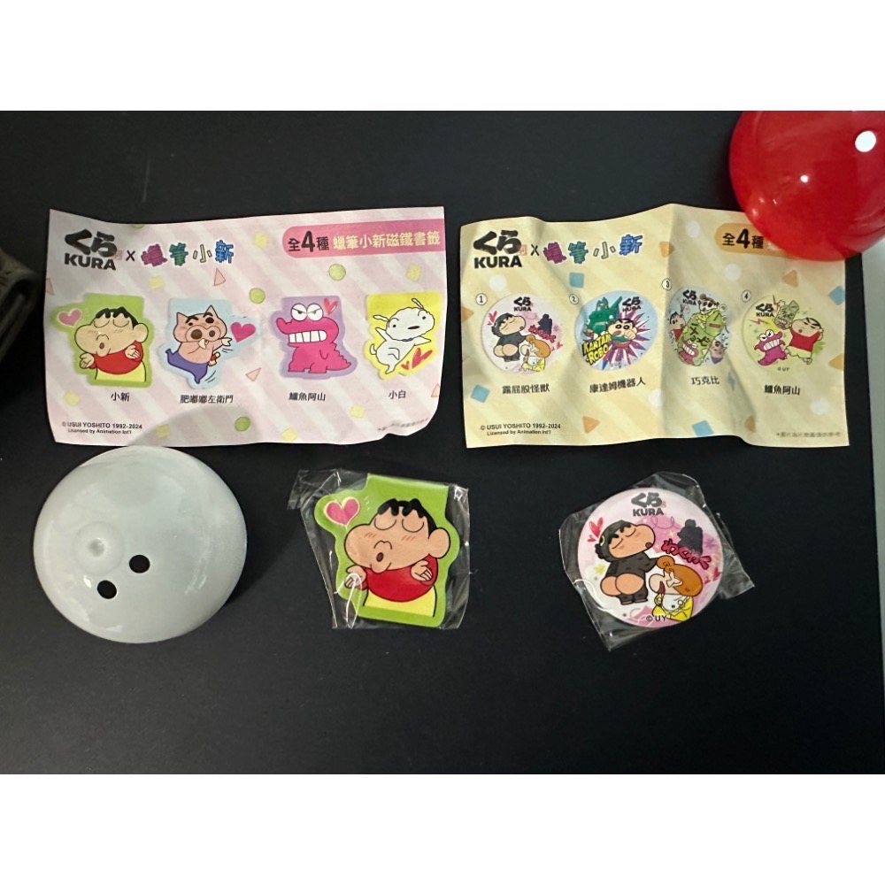 藏壽司 聯名 扭蛋 轉蛋  蠟筆小新 徽章 磁鐵 下單告知要那個-細節圖2