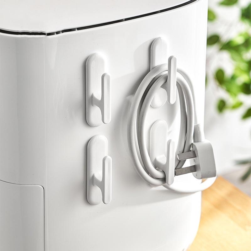 電線整理 電線收納 線材收納 收納 充電線整理 充電線 多功能掛鉤 雙向掛鉤 無痕掛勾 集線器 繞線器 窗簾掛鉤-細節圖2