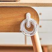 電線整理 電線收納 線材收納 收納 充電線整理 充電線 多功能掛鉤 雙向掛鉤 無痕掛勾 集線器 繞線器 窗簾掛鉤-細節圖6