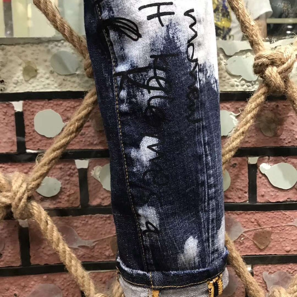 D2牛仔褲韓版收身型休閒修身顯瘦小錐腳版型D2牛仔褲長褲修身百搭窄版牛仔褲男生牛仔褲-細節圖6