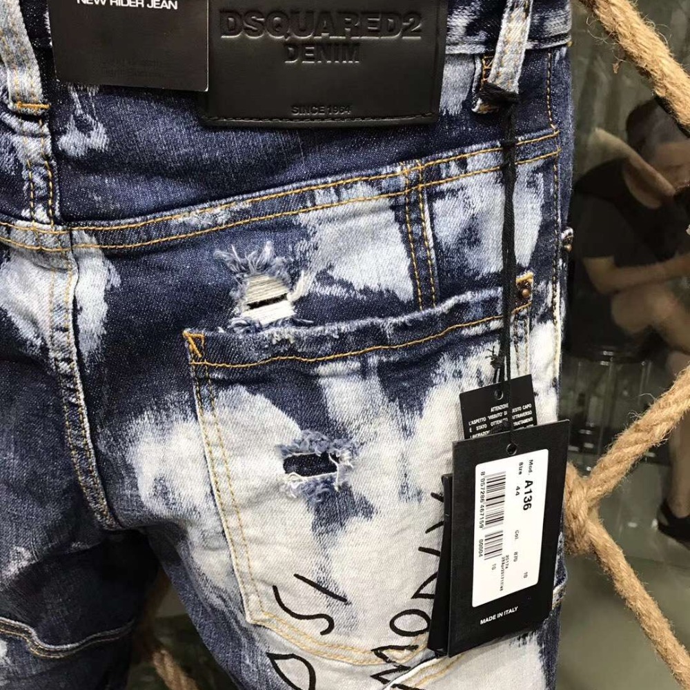 D2牛仔褲韓版收身型休閒修身顯瘦小錐腳版型D2牛仔褲長褲修身百搭窄版牛仔褲男生牛仔褲-細節圖8