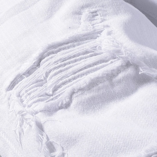 AMIRI牛仔褲高街男生時尚潮牌白色破洞補丁牛仔褲男青年彈力修身AMIRI小腳褲褲子-細節圖4