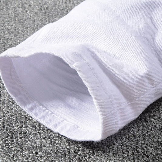 AMIRI牛仔褲高街男生時尚潮牌白色破洞補丁牛仔褲男青年彈力修身AMIRI小腳褲褲子-細節圖7