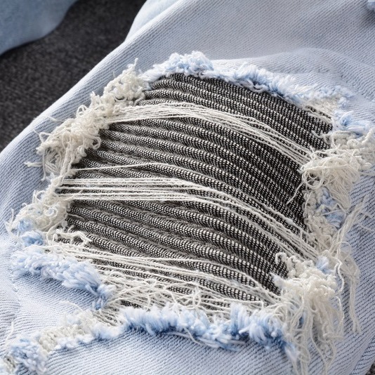 【新款】AMIRI牛仔褲牛仔長褲淺色修身牛仔長褲小腳褲男生牛仔長褲AMIRI男士牛仔褲-細節圖5