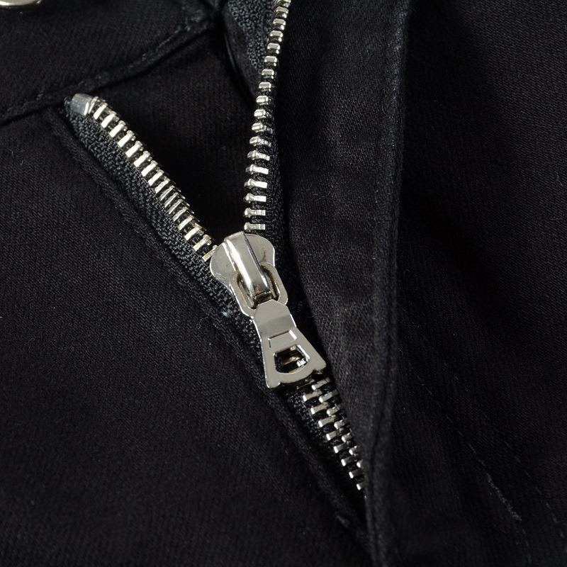 AMIRI 牛仔褲男士牛仔褲高街潮牌新款破洞補丁牛仔褲男彈力修身小腳褲子-細節圖3