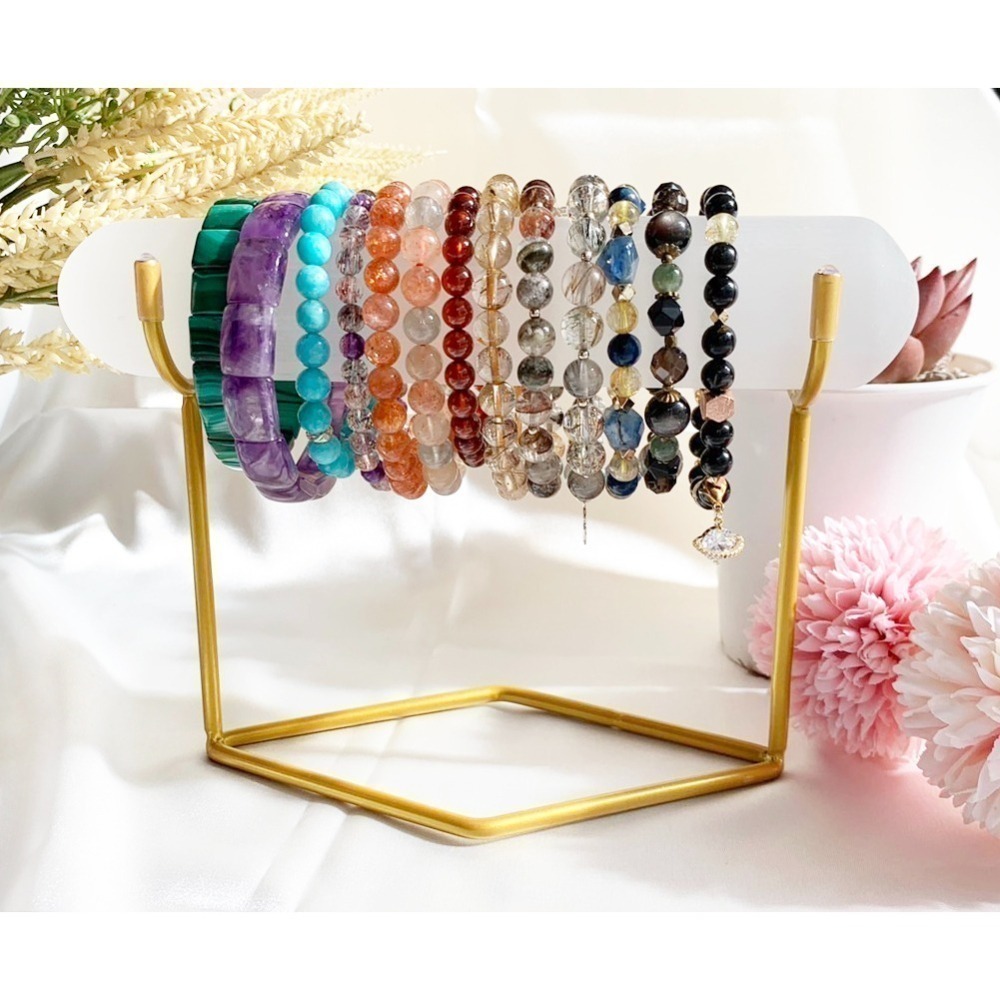 含架子整組 透石膏消磁淨化架 現貨 透石膏水晶手鍊收納架 淨化神器 透石膏棒+展示架 特粗升級版 淨化接觸面大-細節圖4