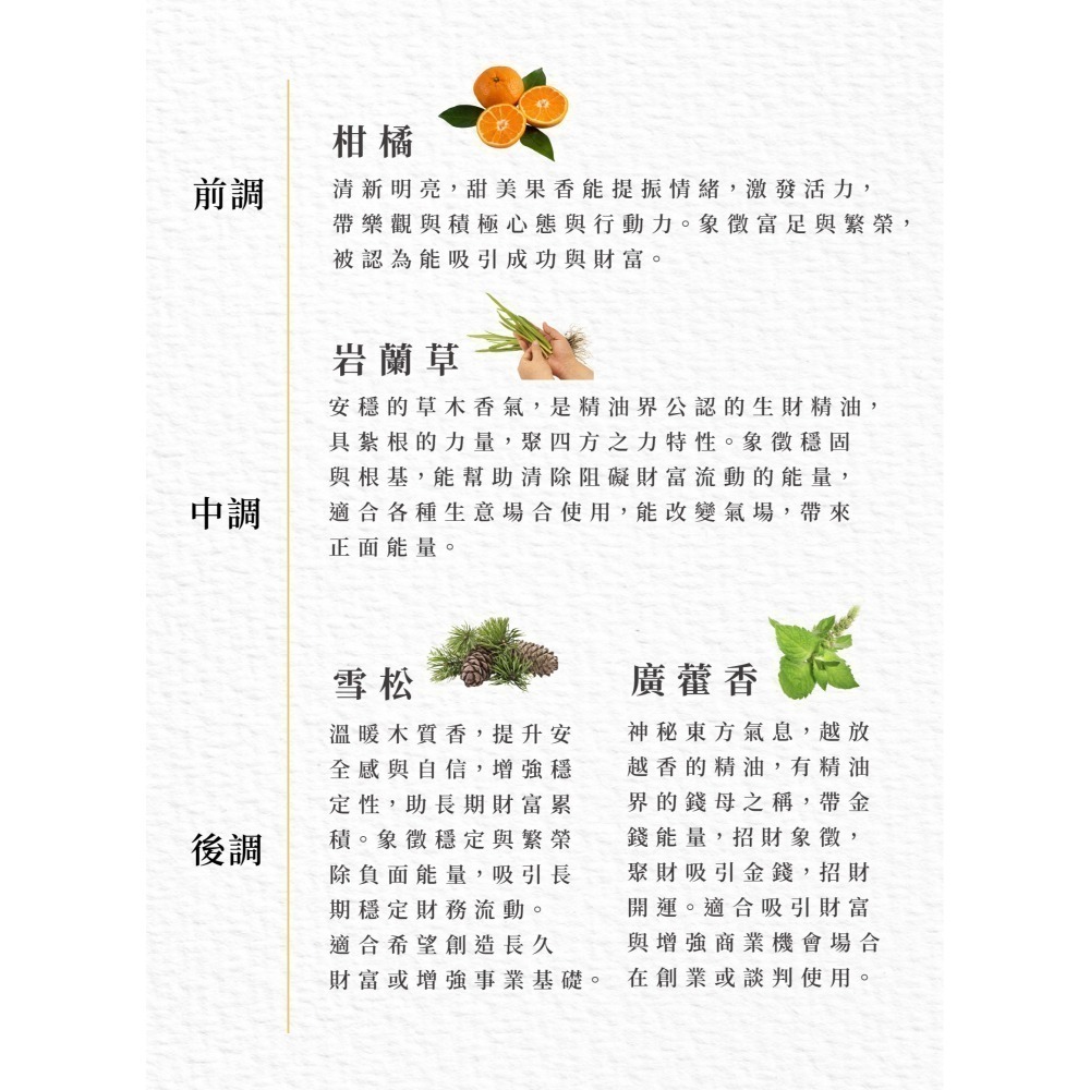 招財噴霧 Attraction 香水級 水晶香氛能量噴霧 事業招財 招正財偏財 財富豐盛 調香師×水晶療癒師研發-細節圖7