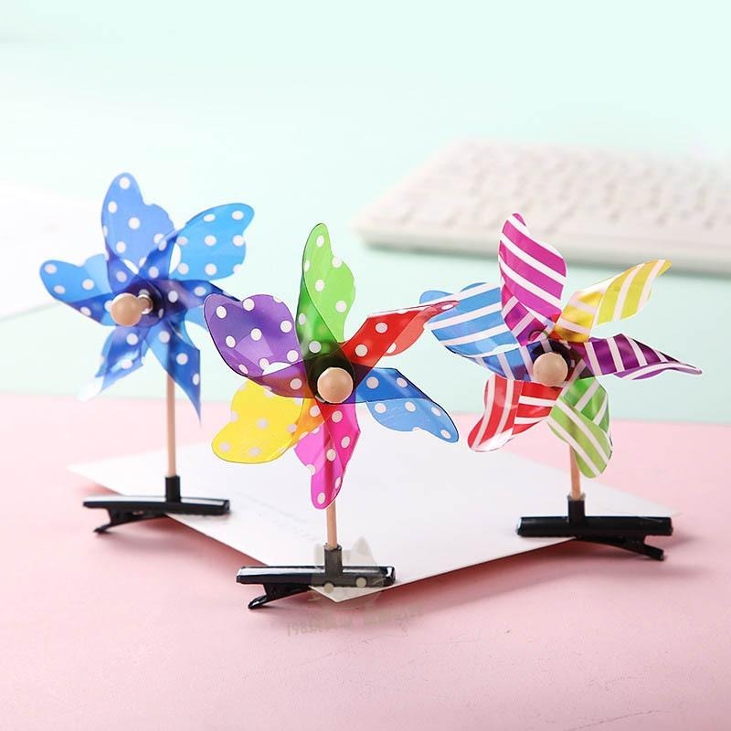 兒童風車髮夾 風車髮夾 風車 髮夾 小風車髮夾 幼兒園髮夾 女童髮夾 兒童髮夾 🔥台灣現貨🔥 😽198玩具城 W1563-細節圖5