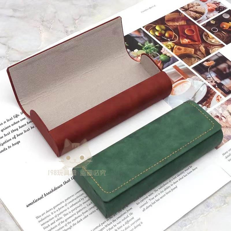 眼鏡盒 復古眼鏡盒 簡約眼鏡盒 磁吸眼鏡盒 眼鏡收納盒 縫線收納盒 🔥台灣現貨🔥 😽198玩具城😽 W1190-細節圖6