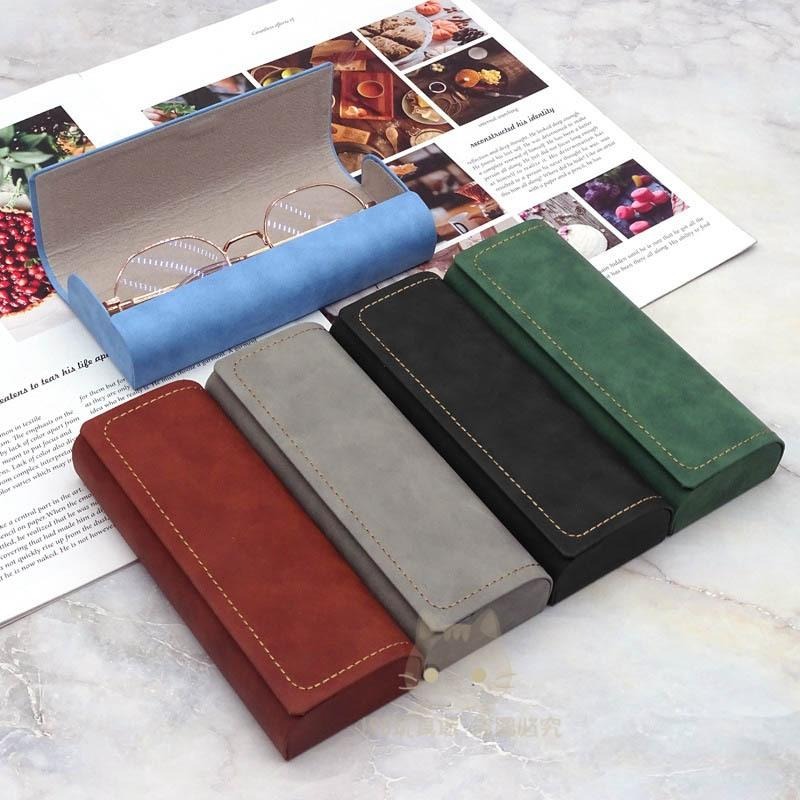 眼鏡盒 復古眼鏡盒 簡約眼鏡盒 磁吸眼鏡盒 眼鏡收納盒 縫線收納盒 🔥台灣現貨🔥 😽198玩具城😽 W1190-細節圖7