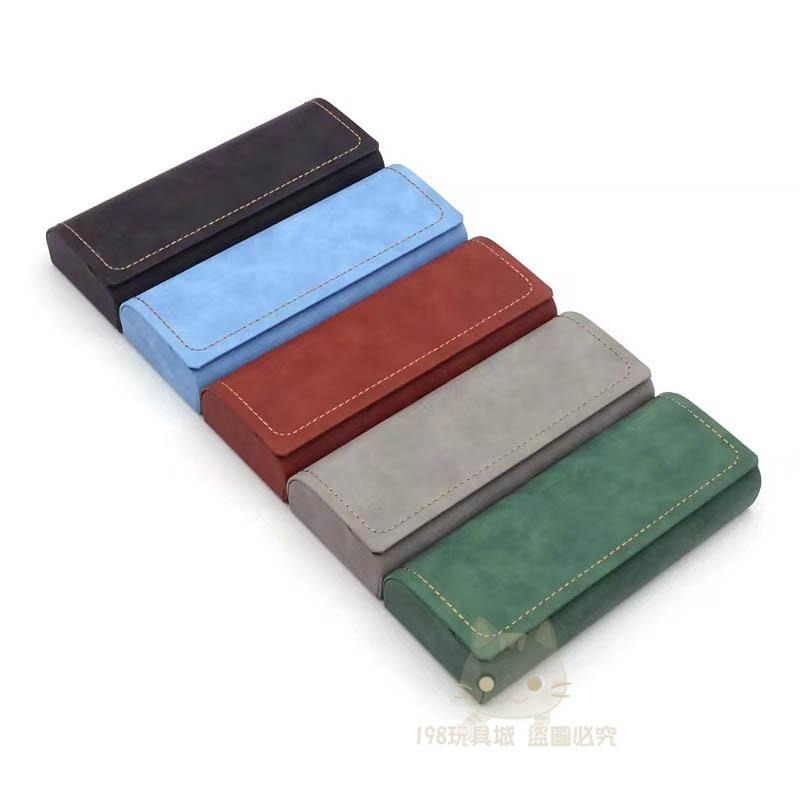 眼鏡盒 復古眼鏡盒 簡約眼鏡盒 磁吸眼鏡盒 眼鏡收納盒 縫線收納盒 🔥台灣現貨🔥 😽198玩具城😽 W1190-細節圖8