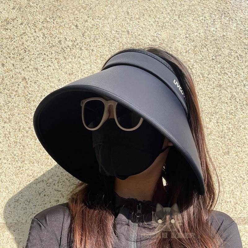 空頂帽 可折疊遮陽帽 大帽簷遮陽帽 防曬帽 空頂帽女 防曬帽女 遮陽帽 🔥台灣現貨🔥 😽198玩具城😽 W1495-細節圖7