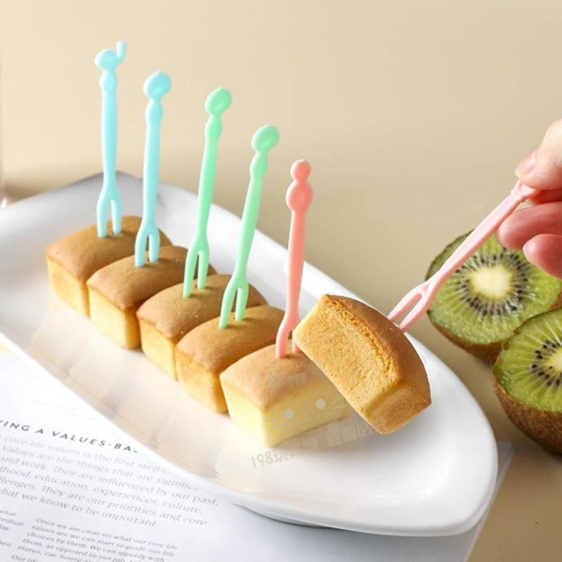 水果叉 甜點叉 造型叉子 蛋糕叉 一次性叉子 沙拉叉 試吃叉 🔥台灣現貨🔥 😽198玩具城😽 W287-細節圖8