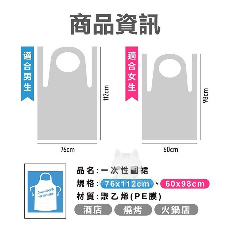 拋棄式圍裙 免洗圍裙 一次性圍裙 獨立包裝 戶外拋棄式圍裙 防水圍裙 🔥台灣現貨🔥 😽198玩具城😽 W1202-細節圖2