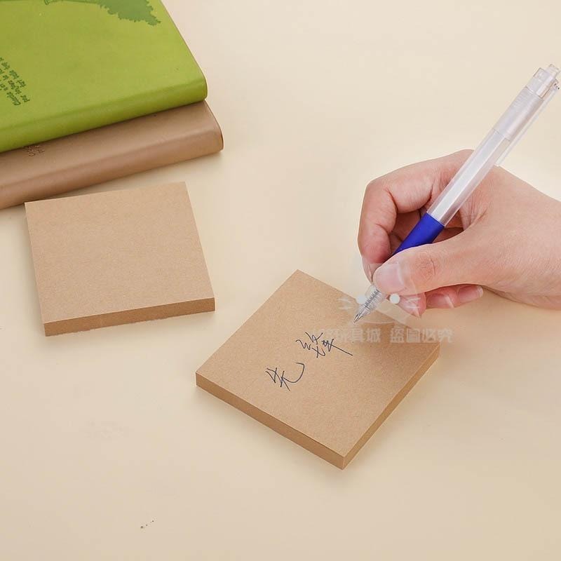 便利貼 N次貼 牛皮便利貼 簡約便利貼 牛皮紙 留言紙 辦公室文具 留言貼 🔥台灣現貨🔥 😽198玩具城😽 W1441-細節圖5