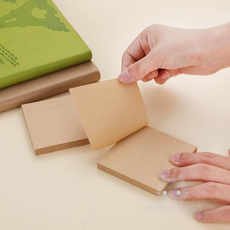 便利貼 N次貼 牛皮便利貼 簡約便利貼 牛皮紙 留言紙 辦公室文具 留言貼 🔥台灣現貨🔥 😽198玩具城😽 W1441-細節圖6