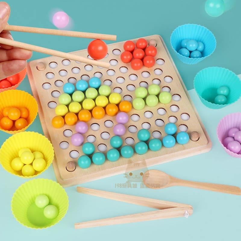 夾珠遊戲 夾珠玩具 筷子訓練 夾夾樂 夾珠子遊戲 夾珠子 益智遊戲 兒童早教 🔥台灣現貨🔥 😽198玩具城😽 W1350-細節圖7