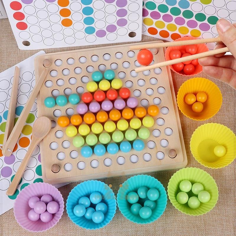 夾珠遊戲 夾珠玩具 筷子訓練 夾夾樂 夾珠子遊戲 夾珠子 益智遊戲 兒童早教 🔥台灣現貨🔥 😽198玩具城😽 W1350-細節圖8
