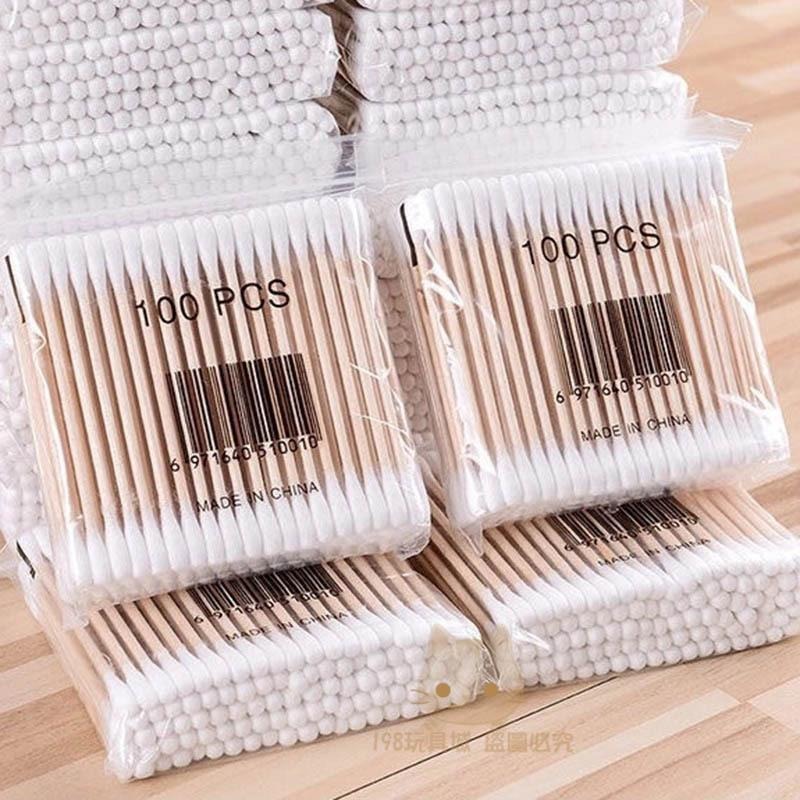 棉花棒 雙頭棉花棒 一次性棉花棒  卸妝棉花棒 棉棒 掏耳棉花棒 化妝用 🔥台灣現貨🔥 😽198玩具城😽 W1427-細節圖7