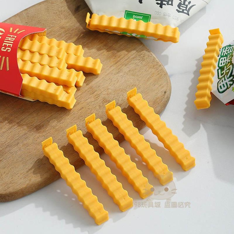 封口夾 食物封口夾 封口夾 磁吸 薯條封口夾 薯條造型 食物密封夾 🔥台灣現貨🔥 😽198玩具城😽 W1391-細節圖6