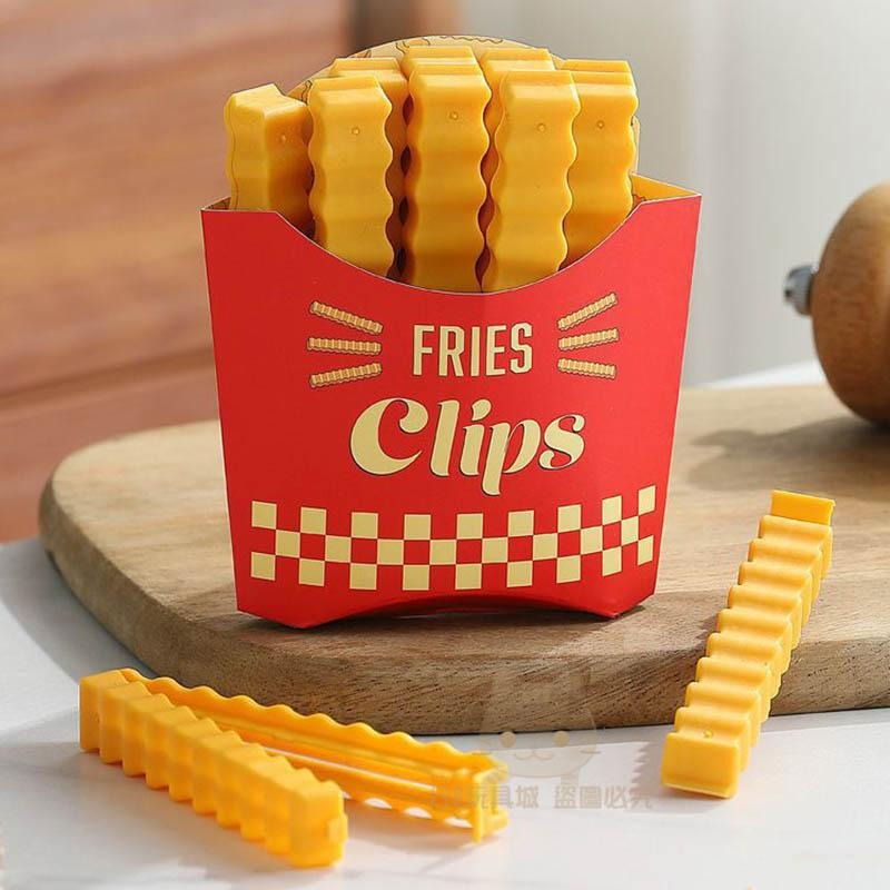 封口夾 食物封口夾 封口夾 磁吸 薯條封口夾 薯條造型 食物密封夾 🔥台灣現貨🔥 😽198玩具城😽 W1391-細節圖7