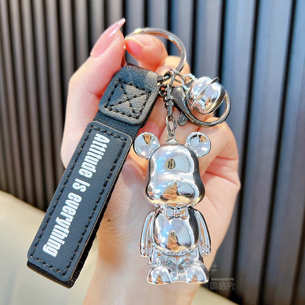 領結熊吊飾 領結熊鑰匙圈 熊熊鑰匙圈 暴力熊 小熊鑰匙圈 鑰匙圈 吊飾 🔥台灣現貨🔥 😽198玩具城😽 W843-規格圖8