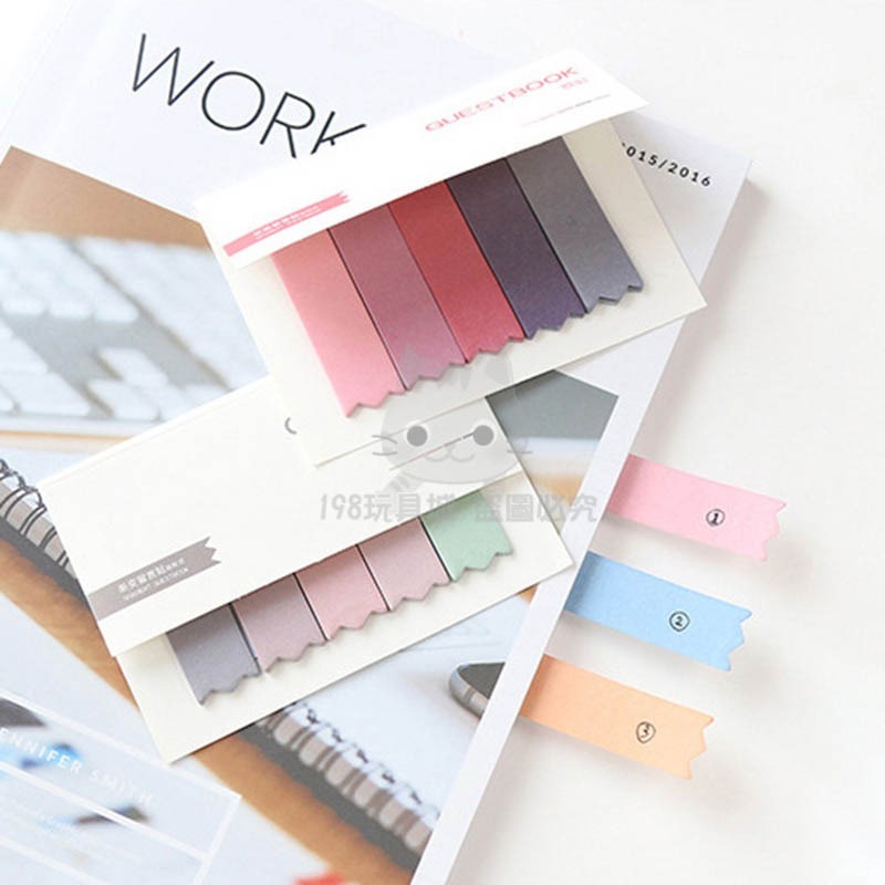 便利貼 漸層便利貼 日系唯美便利貼 韓國流行便利貼 備忘錄 多色可選 🔥台灣現貨🔥 😽198玩具城😽 W284-細節圖9