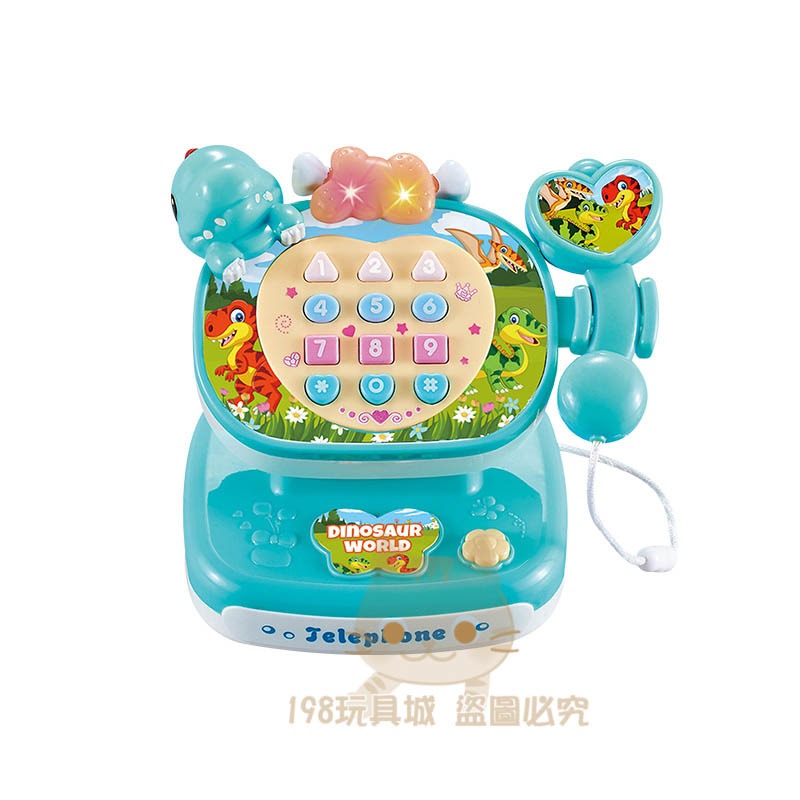 電話玩具 聲光玩具 恐龍造型 早教電話機 數字認知 音樂玩具 兒童玩具 台灣現貨🔥 😽198玩具城😽 W1605-細節圖8