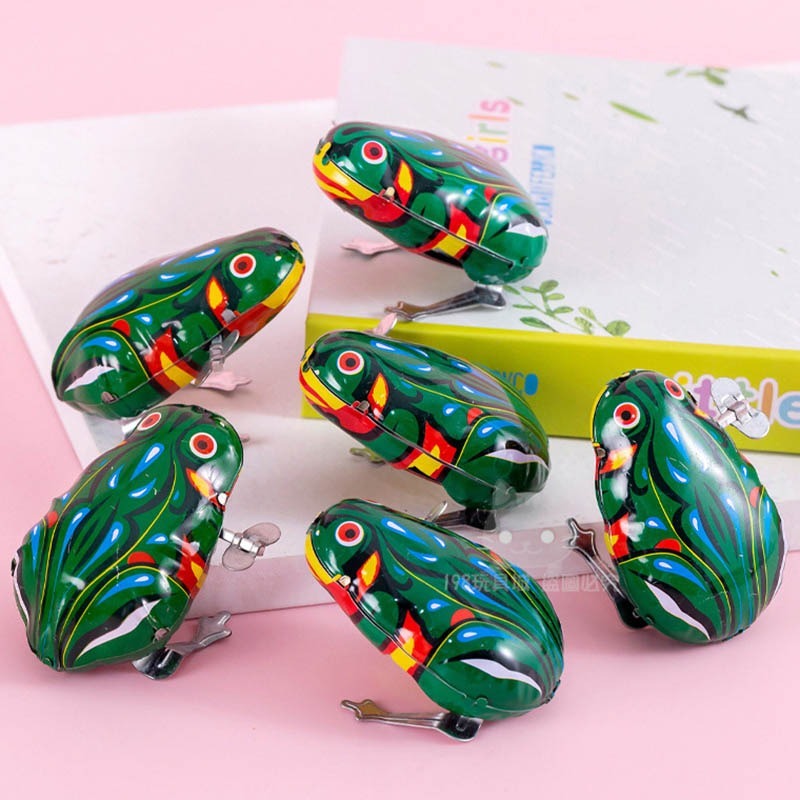 發條玩具 懷舊玩具  鐵皮青蛙 上鍊發條玩具鐵皮公雞 坦克車 兒童玩具 台灣現貨🔥 😽198玩具城😽 W1609-細節圖7