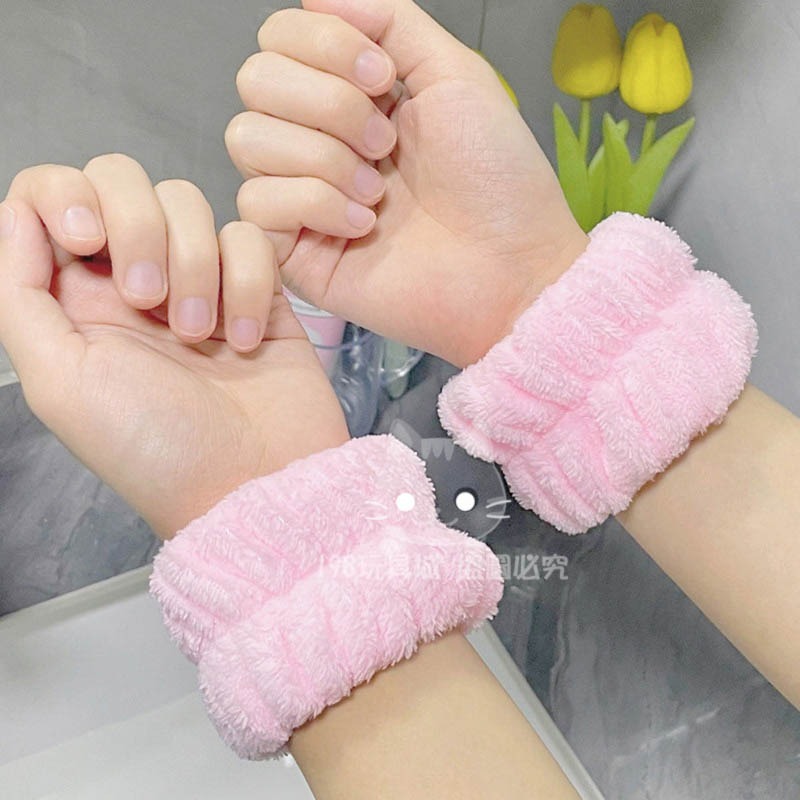 洗臉手腕帶 吸水手腕帶 洗臉腕帶 1組2入 手腕帶 防滴水手腕帶 手腕腕帶 台灣現貨 😽198玩具城😽 W1635-細節圖8