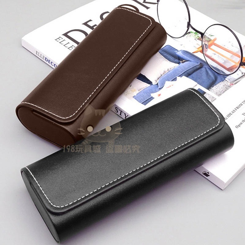 眼鏡盒 皮革眼鏡盒 男生眼鏡盒 磁吸眼鏡盒 眼鏡收納盒 硬殼眼鏡盒 🔥台灣現貨🔥 😽198玩具城 W1636-細節圖5