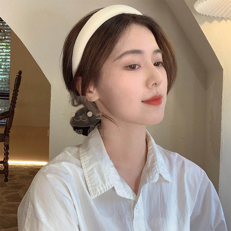 髮箍 寬邊髮箍 高顱頂髮箍 海綿髮箍 奶油色髮箍 法式頭箍 🔥台灣現貨🔥 😽198玩具城😽 W1637-細節圖5