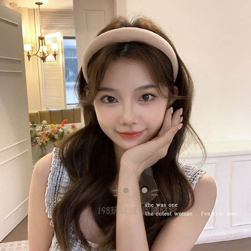 髮箍 寬邊髮箍 高顱頂髮箍 海綿髮箍 奶油色髮箍 法式頭箍 🔥台灣現貨🔥 😽198玩具城😽 W1637-細節圖6