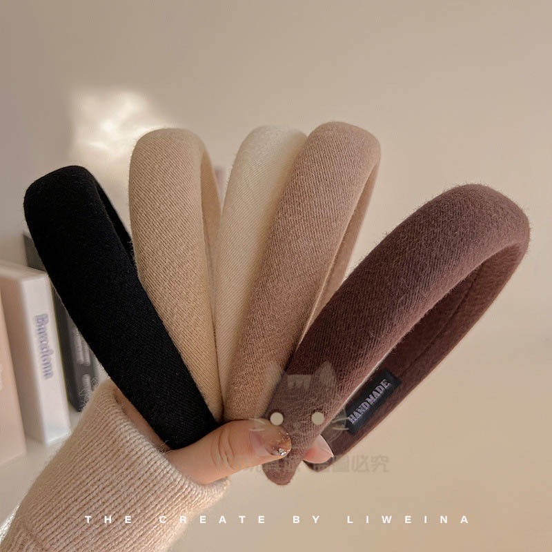 髮箍 寬邊髮箍 高顱頂髮箍 海綿髮箍 奶油色髮箍 法式頭箍 🔥台灣現貨🔥 😽198玩具城😽 W1637-細節圖7