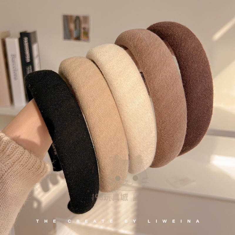 髮箍 寬邊髮箍 高顱頂髮箍 海綿髮箍 奶油色髮箍 法式頭箍 🔥台灣現貨🔥 😽198玩具城😽 W1637-細節圖8