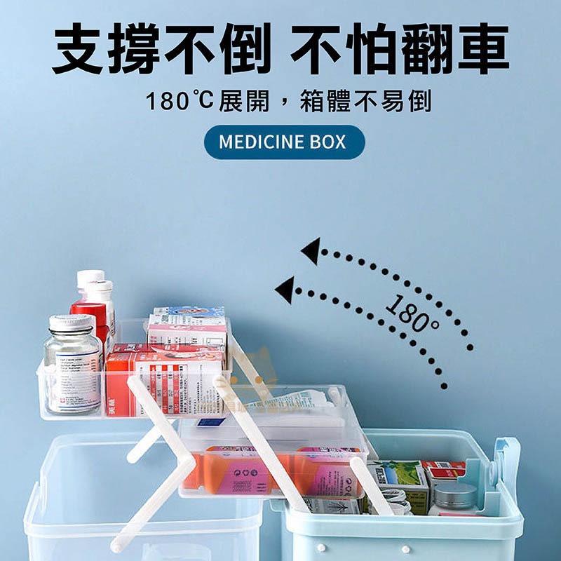 醫藥箱 手提收納箱 三層收納箱 透明收納箱 工具箱 美甲箱 分層收納盒 🔥台灣現貨🔥 😽198玩具城😽 W131-細節圖6