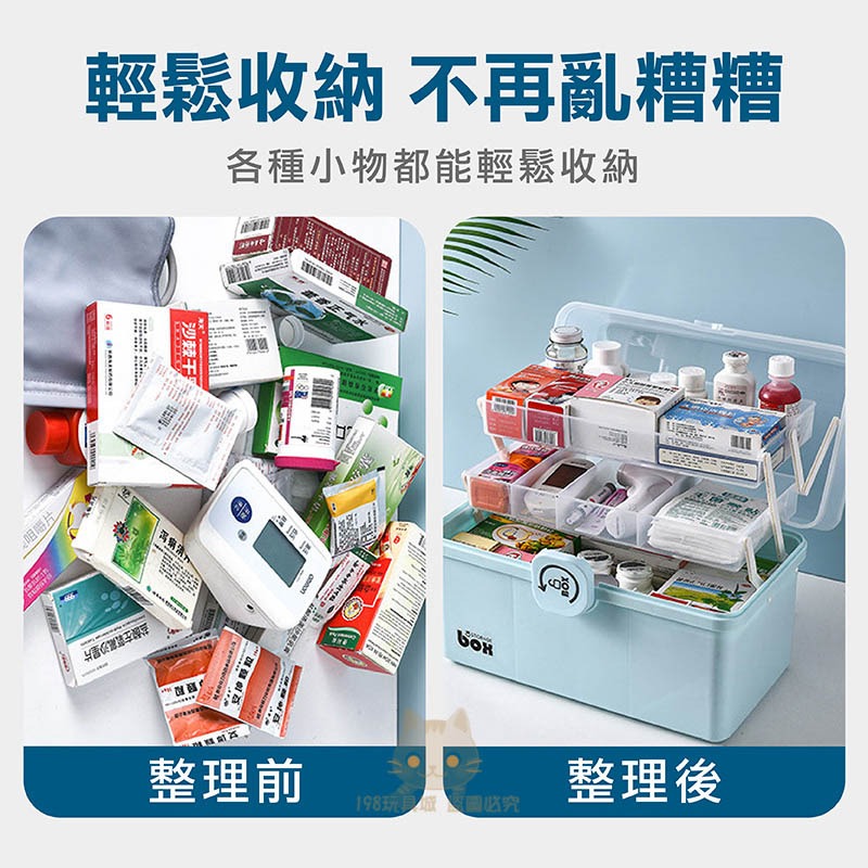 醫藥箱 手提收納箱 三層收納箱 透明收納箱 工具箱 美甲箱 分層收納盒 🔥台灣現貨🔥 😽198玩具城😽 W131-細節圖9
