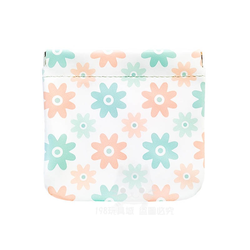 淺色小花》皮革收納小包