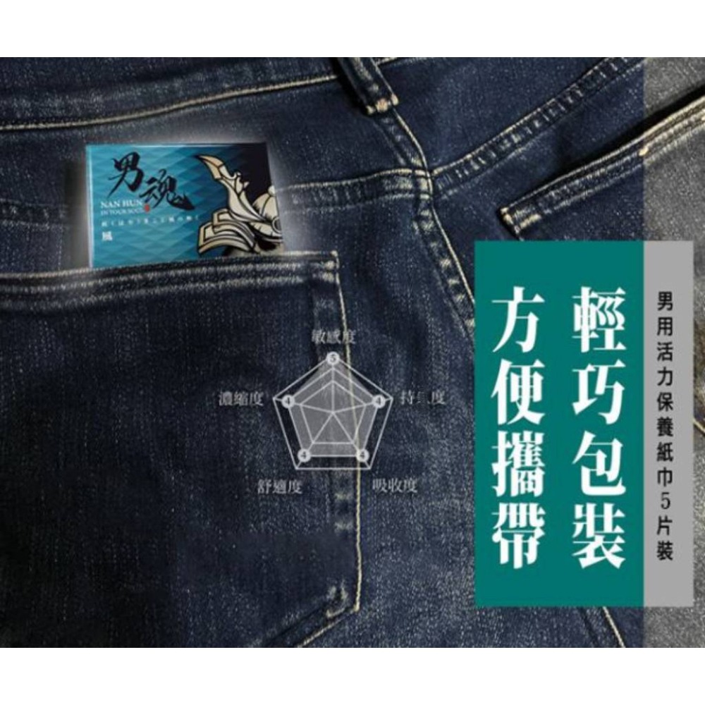 【免運 買1盒送2片】男魂 男用活力保養濕巾 原廠公 司貨 男性久久久戰不麻木 風林火山共4款 男用濕紙巾-細節圖5