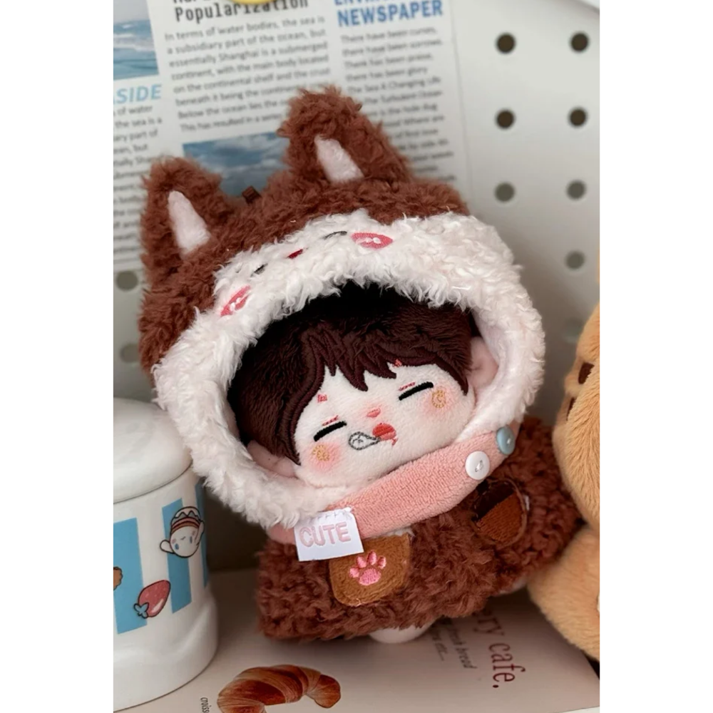 現貨 棉花娃衣 動物斗篷系列 10cm 小熊 小鴨 狐狸 狸貓 斗篷 披風 青蛙 labubu娃衣-規格圖5