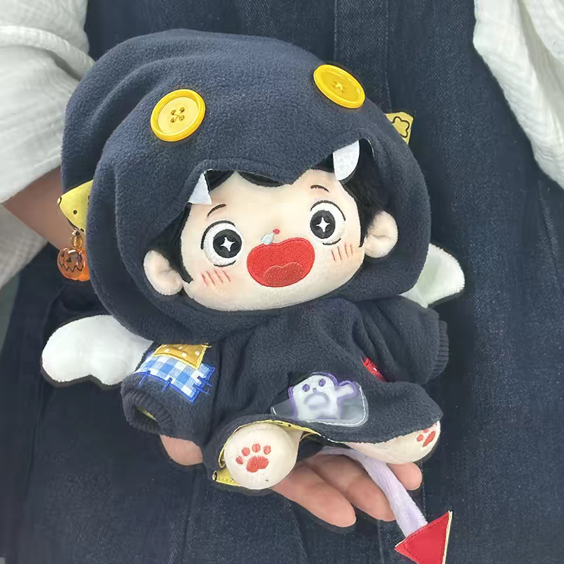 現貨 棉花娃衣 幽靈小鬼 拉布布娃衣  10cm 15cm 20cm 40cm 披風 斗篷 萬聖節 labubu-細節圖2