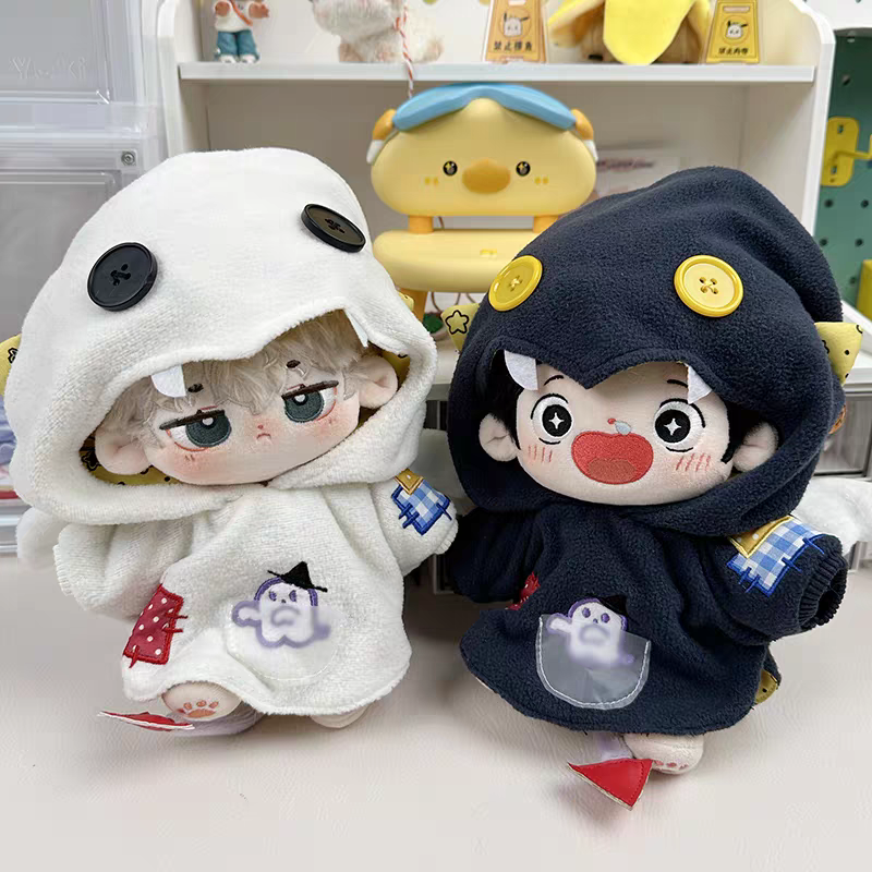 現貨 棉花娃衣 幽靈小鬼 拉布布娃衣  10cm 15cm 20cm 40cm 披風 斗篷 萬聖節 labubu-細節圖4