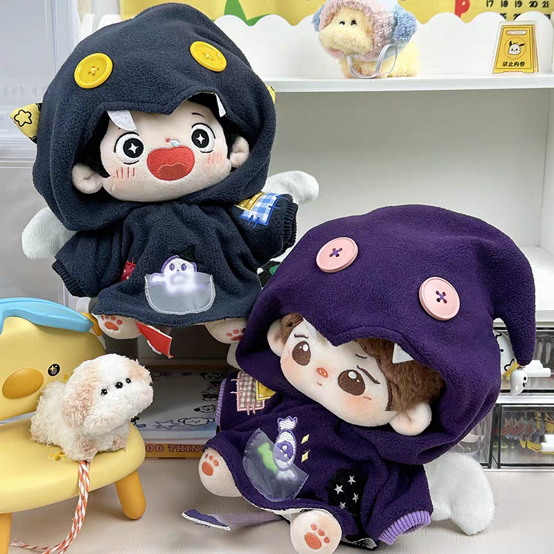 現貨 棉花娃衣 幽靈小鬼 拉布布娃衣  10cm 15cm 20cm 40cm 披風 斗篷 萬聖節 labubu-細節圖5