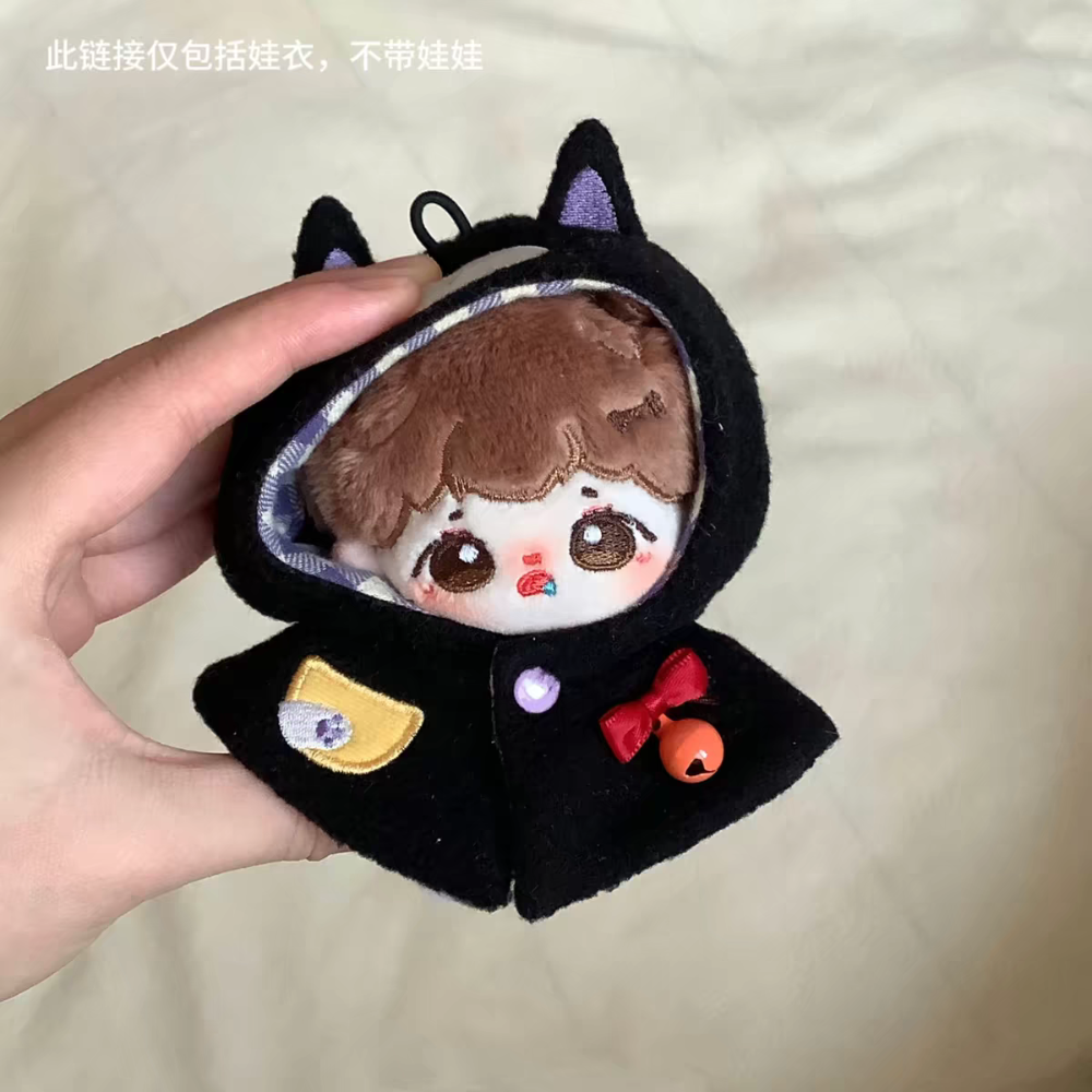 現貨 棉花娃衣 拉布布娃衣 10cm 貓咪 卡皮巴拉 bjd 彩虹社指娃衣 努努chibi娃衣 斗篷 披風-規格圖5