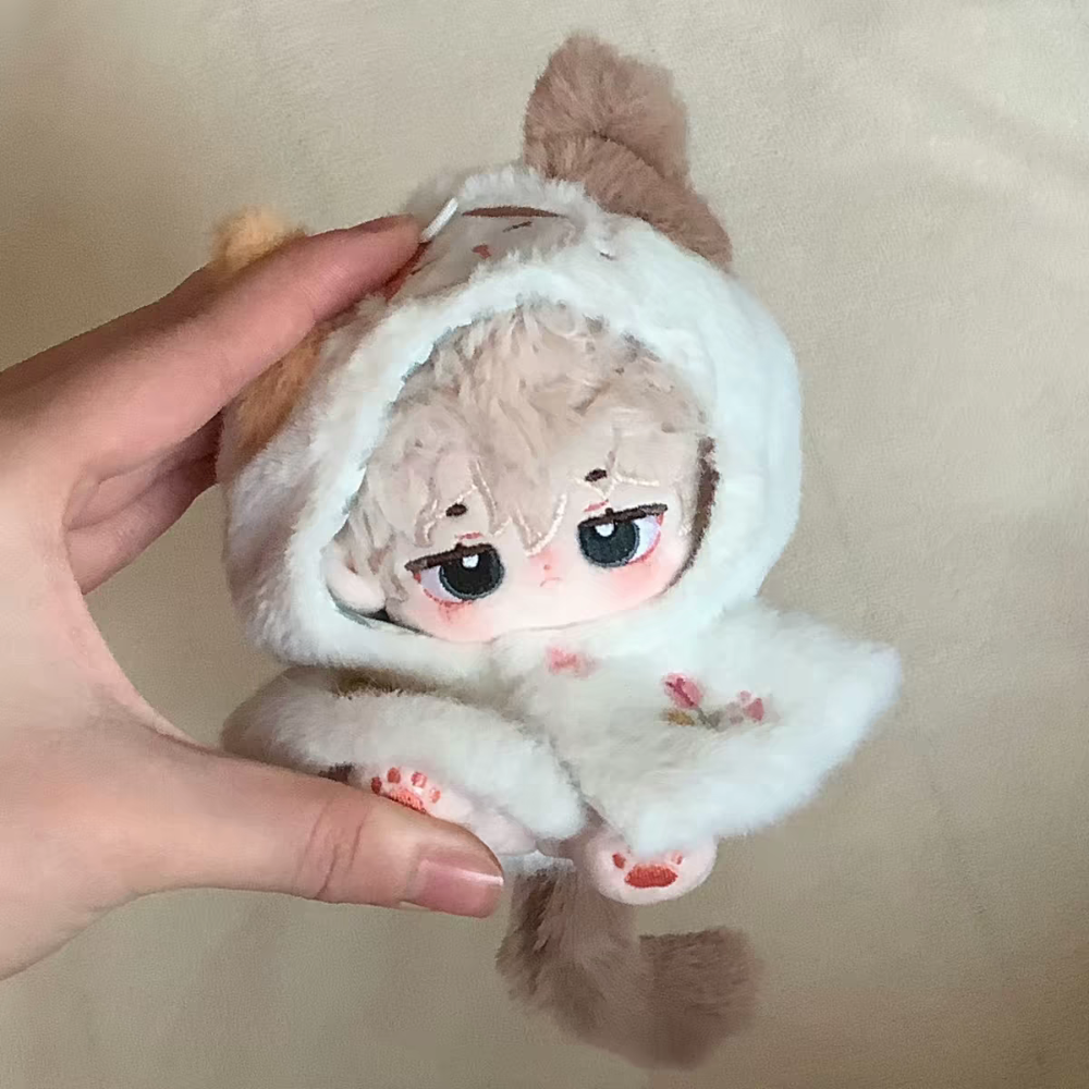 現貨 棉花娃衣 拉布布娃衣 10cm 貓咪 卡皮巴拉 bjd 彩虹社指娃衣 努努chibi娃衣 斗篷 披風-規格圖5