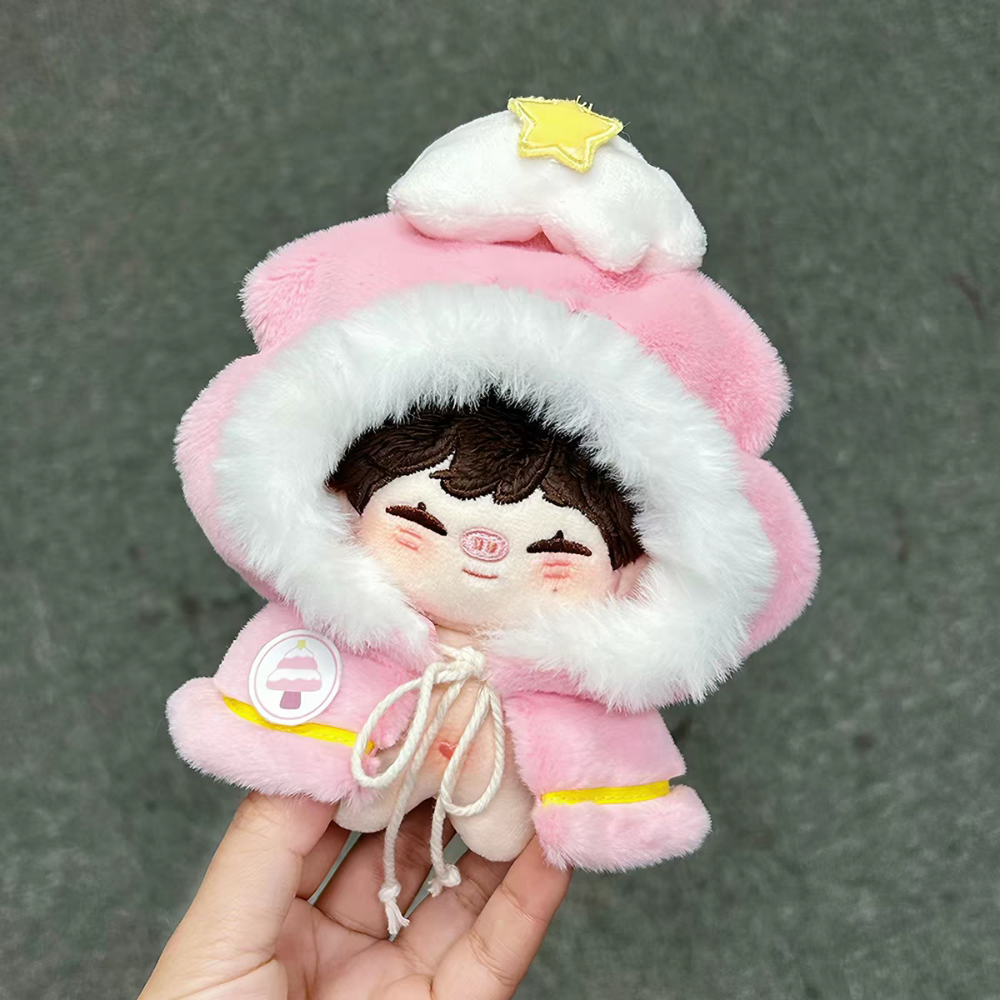 現貨 棉花娃衣 聖誕斗篷 10cm 20cm 40cm 男娃衣 女娃衣 斗篷 披風 cp服 情侶裝 聖誕節 披風-規格圖5