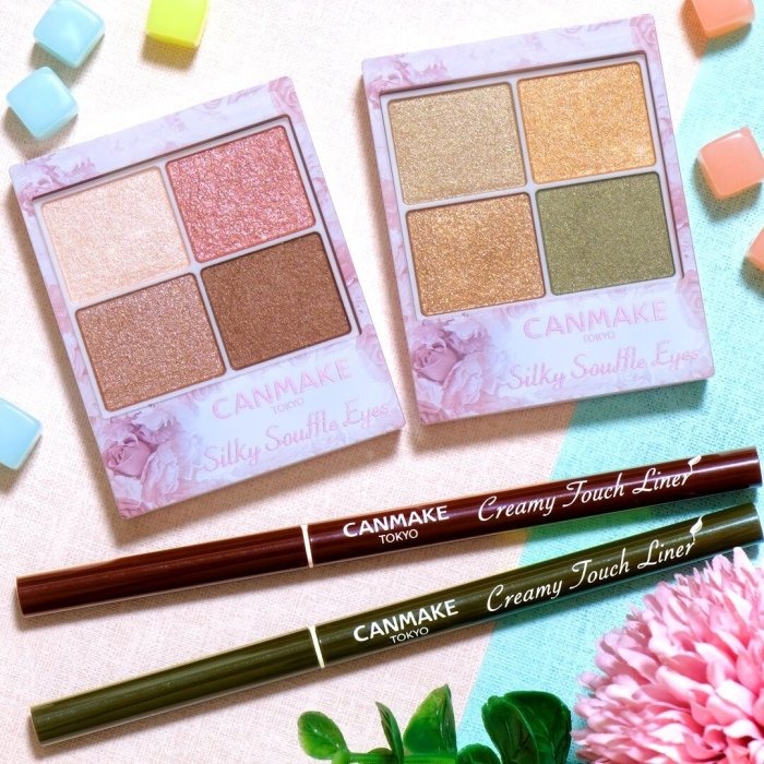 美顏色@@正版 保存2027年原365元日本canmake舒芙蕾眼彩盤08草莓可可粉紅色酒紅色四色眼影盤 甜美率性-細節圖3