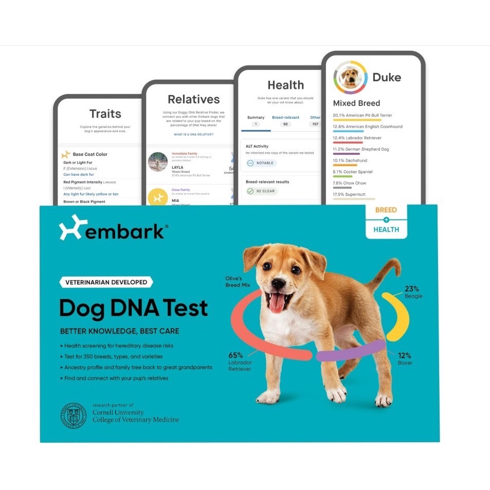 美國embark DNA檢測 狗狗基因檢測 健康檢測 品種檢測 年齡檢測 dog agetest genetest-規格圖5
